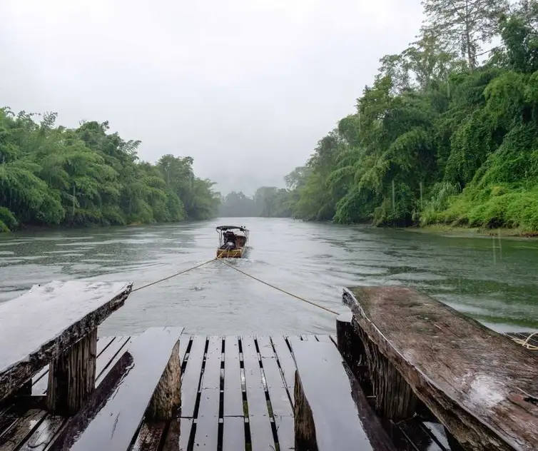 Trip from Bangkok to Kanchanaburi with kids Bamboo Raft