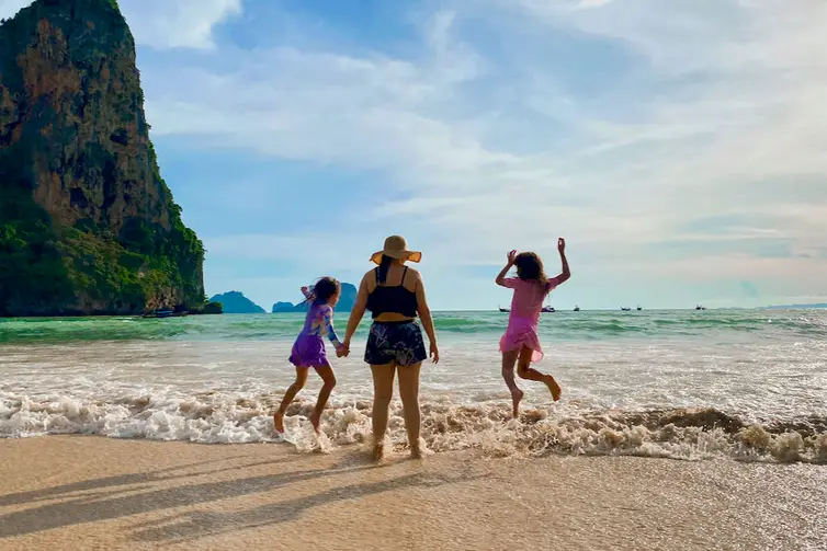 the best beach in Thailand for a family vacation is Railay in Krabi