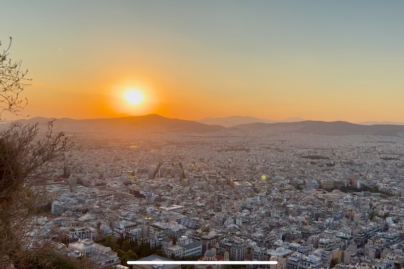 Best Viewpoint in Athens at Mount Lycabettus