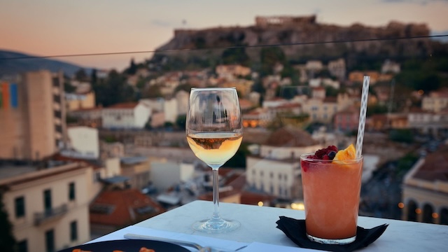 Rooftop Bar with Acropolis Views